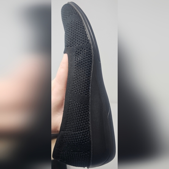 Life Stride Wmns Immy Knit Wedge Comfortable Memory Foam Slip On Black Shoes 10M - Picture 7 of 12